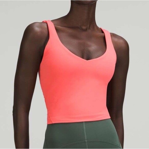 Lululemon Align Tank Nulu  Raspberry Cream Size 4 Athletic Orange Peach **READ** - Picture 1 of 8
